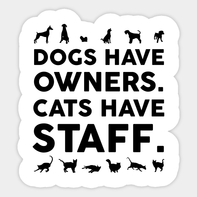 Dogs vs Cats Sticker by JadeTees